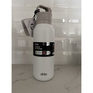 Drip Insulated Stainless Steel Water Bottle 20 oz White Leakproof BPA Free New